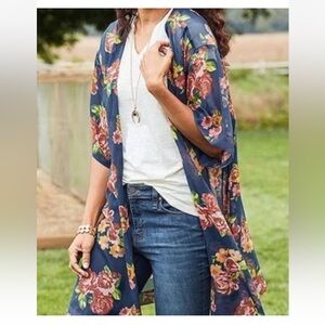 Matilda Jane XL / XXL shear floral cardigan robe